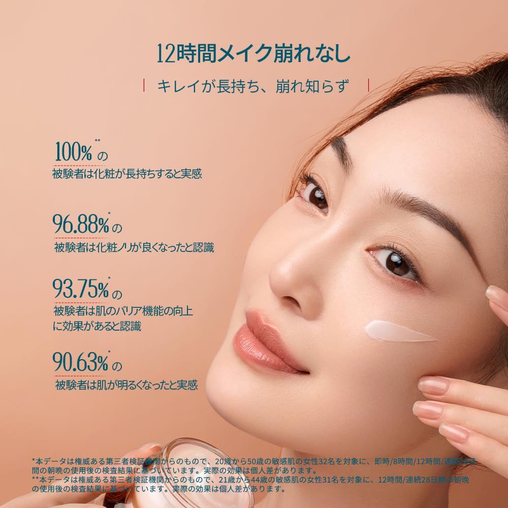 花西子 FLORASIS 桃顔純潤 クリーム＆フェイスベース プライマー スキンケア 美容 化粧品 中国コスメ ベースメイク 透け感 下地 保湿