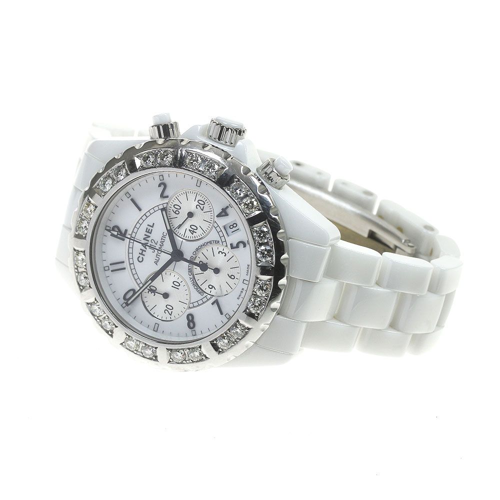シャネル CHANEL H1007 J12 クロノグラフ アフターダイヤベゼル 自動