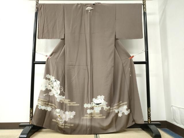 平和屋着物●豪華色留袖 作家物 能面 エ霞亀甲扇花文 暈し染め 正絹 ♥ CAAW8244yc