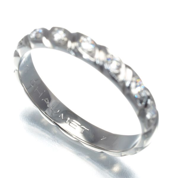 ショーメ リング ダイヤ ダイヤモンド トルサード 7P 15号 Pt950  