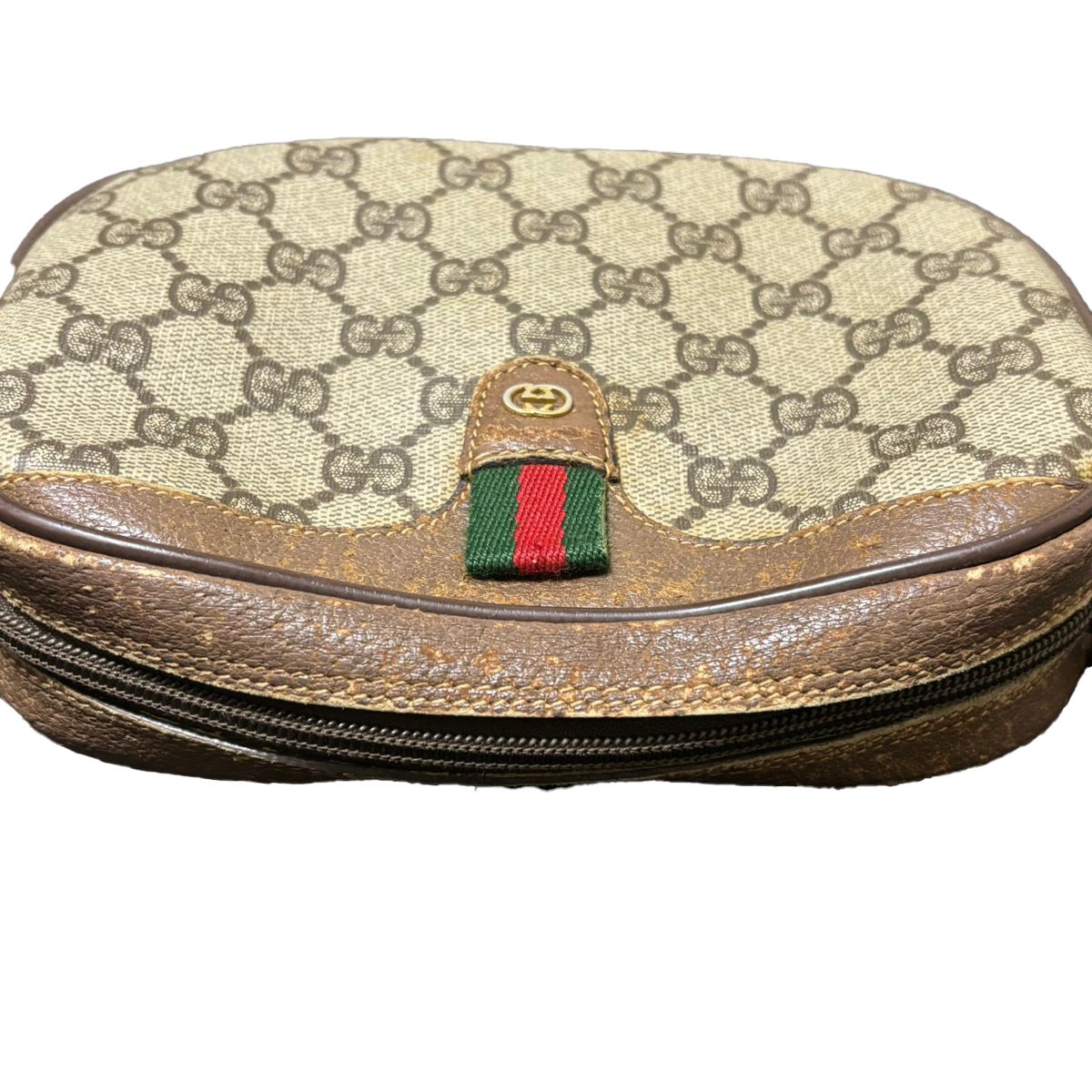 送料無料】GUCCI/グッチ/ショルダーバッグ/ブラウン×ベージュ/GG柄 