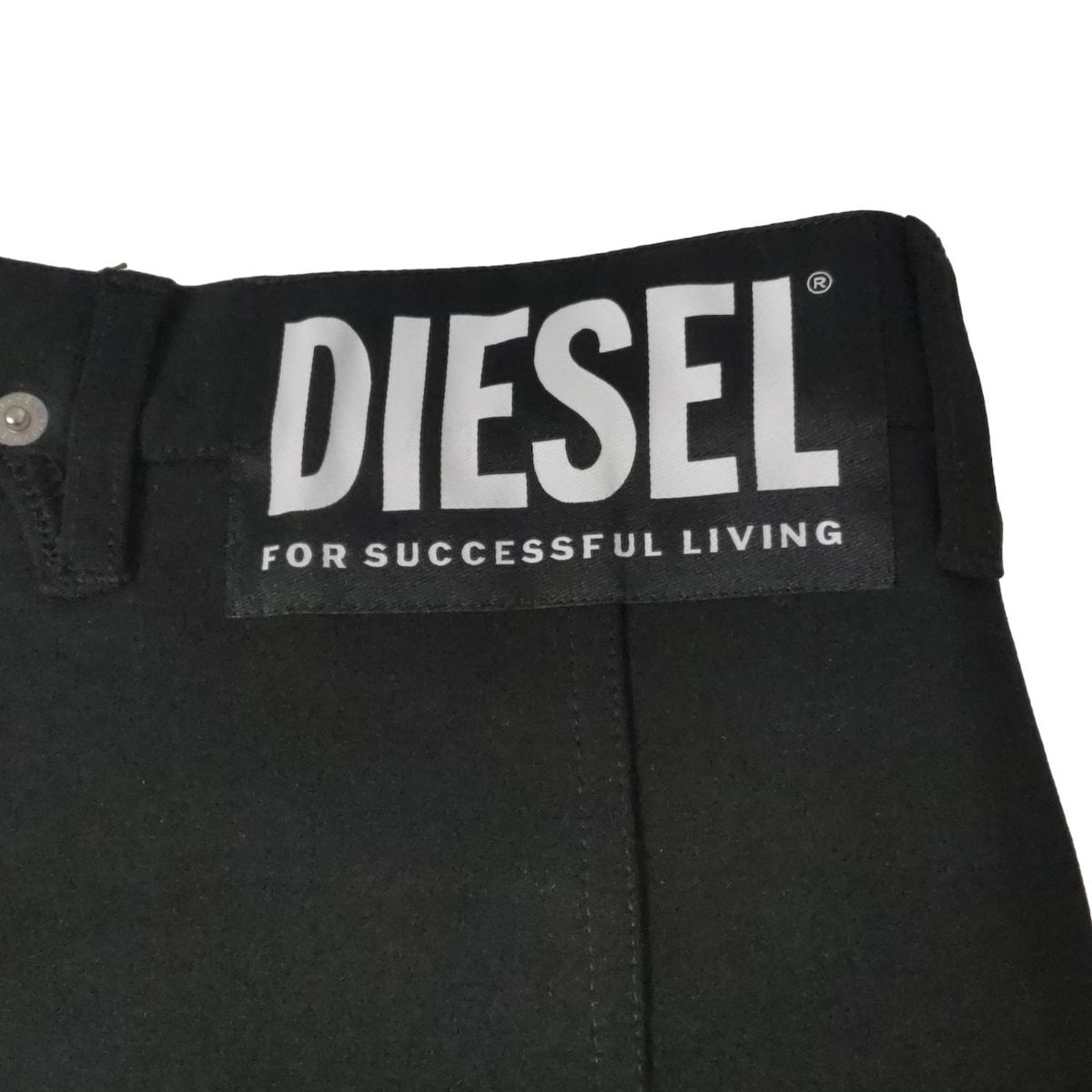 DIESEL ディーゼル ロングスカート サイズ23 レディース - 黒 ジップアップ GULLKHAN_COM
