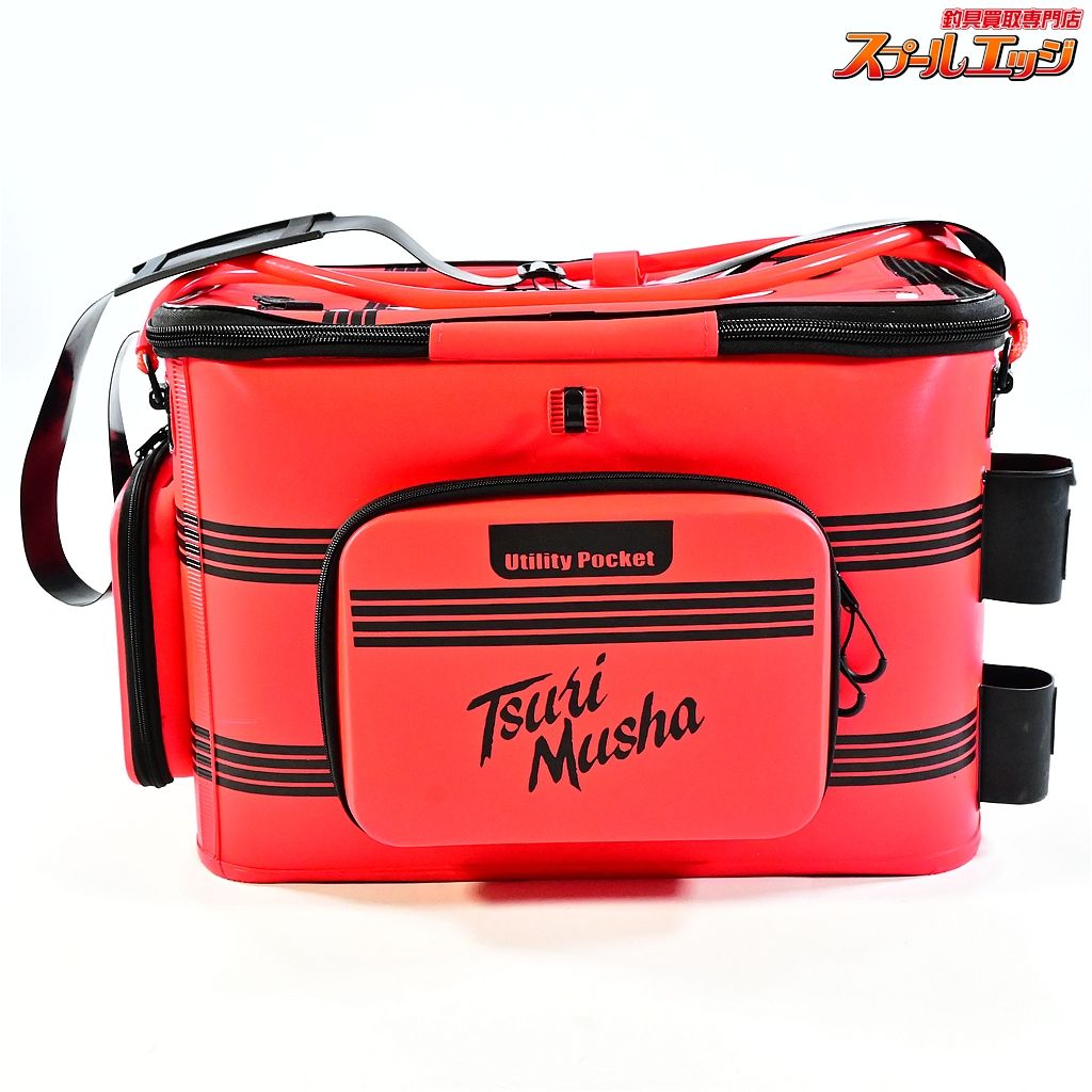 釣武者 ドデカエンブレムキープバッカン 50 レッド 活かしバッカン ダブルロッドスタンド TsuriMusha K_100 e 08147