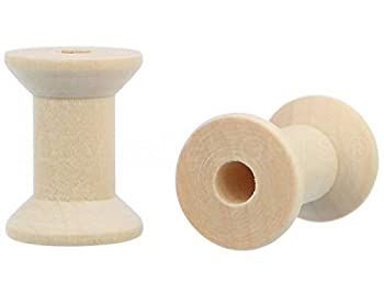 苗木・植木 25 Pack - CleverDelights 1 1/8 x 3/4 Wood Spools