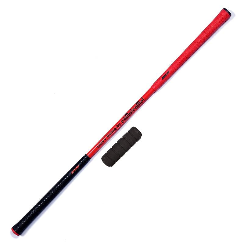 コモコーメ 2way ゴルフ スイング 練習器具 ライビースイング ミニ IM付 75cm シャフトがしなって 飛距離アップ ヘッドスピードアップ 素振り レッド ミニ インパクトマスター付 1