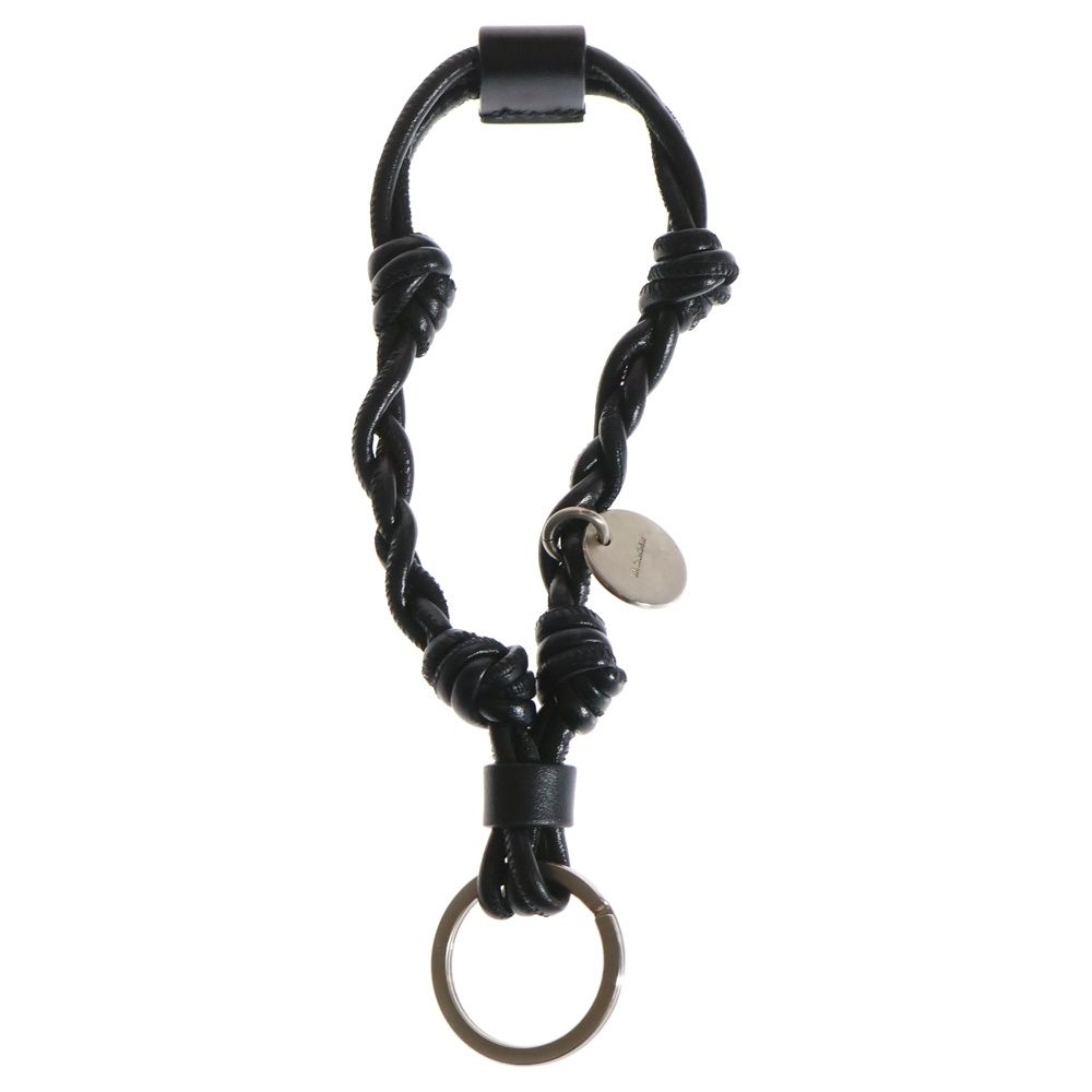 JIL SANDER ジルサンダー TANGLE KEYRING タングル キーリング キーホルダー レザー ブラック