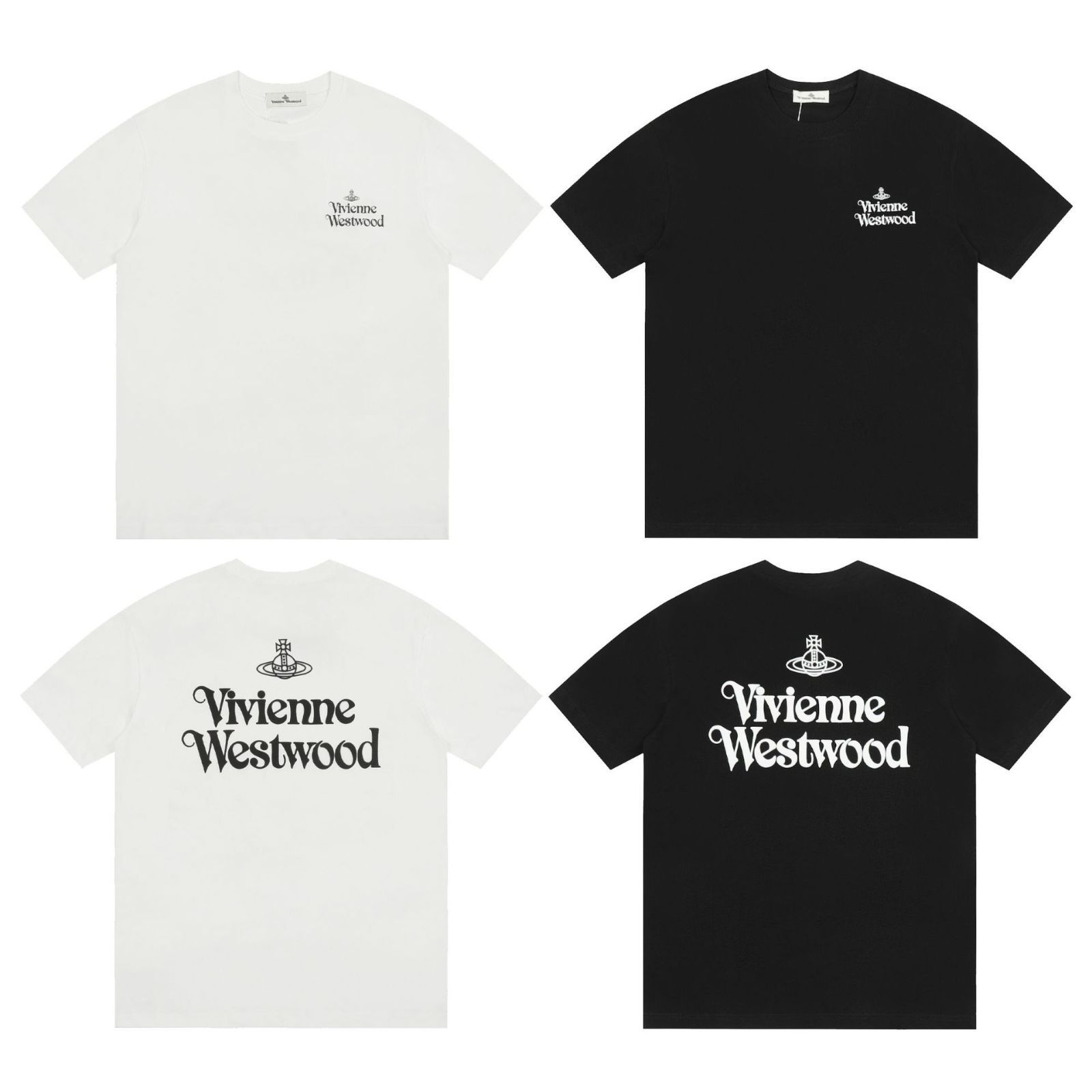 新作Vivienne Westwood 半袖Tシャツ 白 プリント柄 トレンド カラフル柄 春夏トレンド XS-L #V