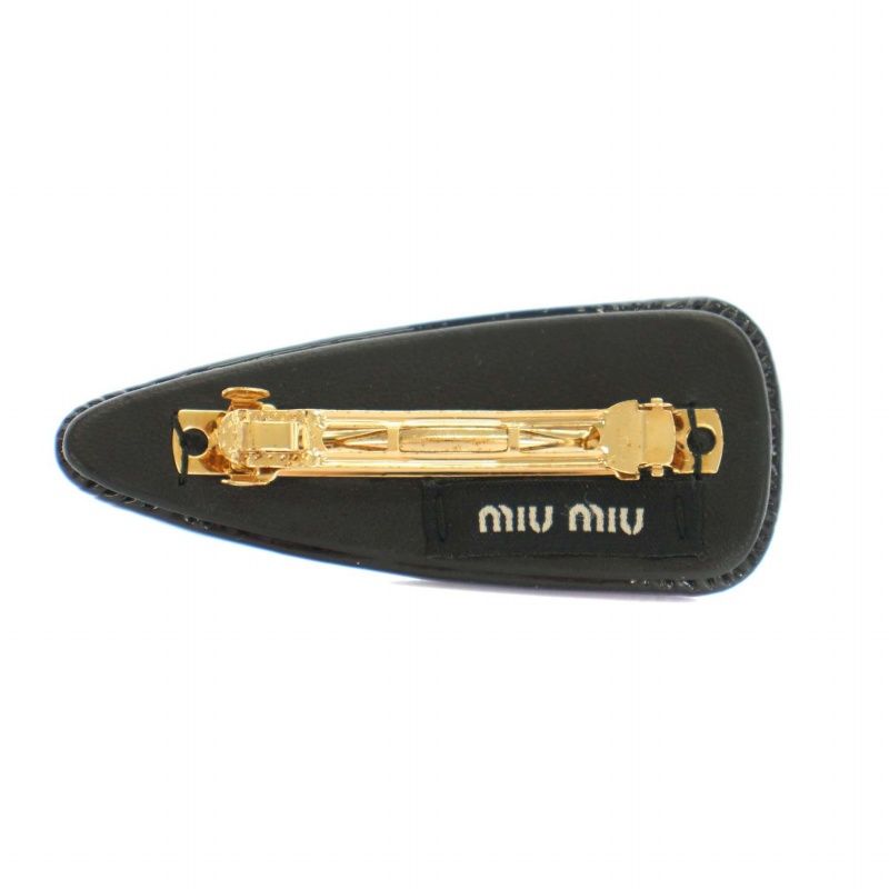 ミュウミュウ miumiu ヘアアクセサリー バレッタ ヘアクリップ