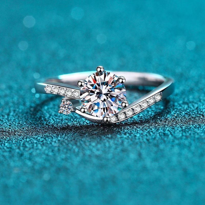 リング 指輪 モアサナイト 0.5ct シルバー925 人工ダイヤモンド
