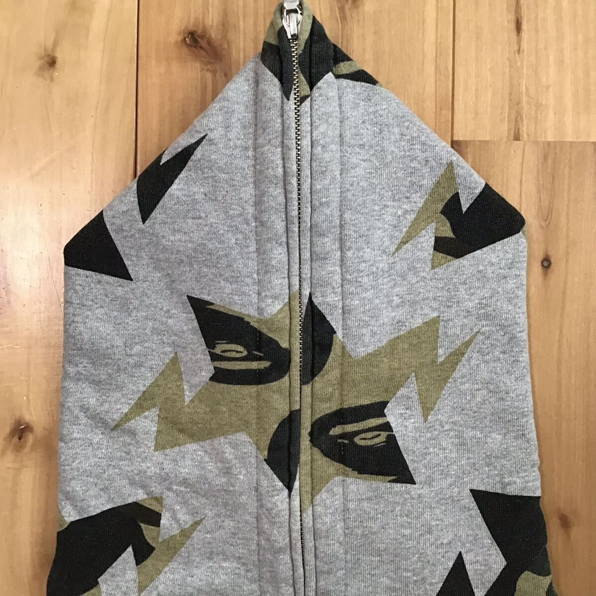 BAPE スター パーカー 1st camo × グレー Lサイズ a bathing ape BAPE 