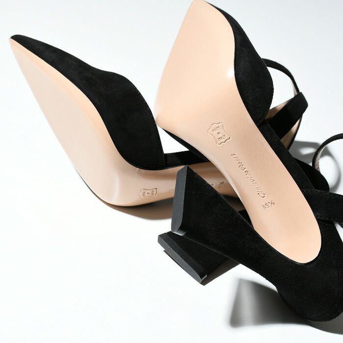 【Gianvito Rossi】HOLLY D'ORSAY スエード＆レザー パンプス Gianvito Rossi】HOLLY D'ORSAY スエード＆レザー パンプス