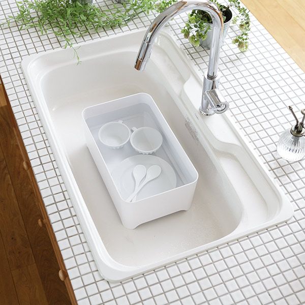 洗い桶 コンパクトにまとまる水切りセット