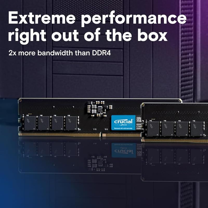 crucial デスクトップ用増設メモリ 64GB 32GBx2枚 DDR5 5200MT|s CL42 UDIMM 288pin CT2K32G52C42U5