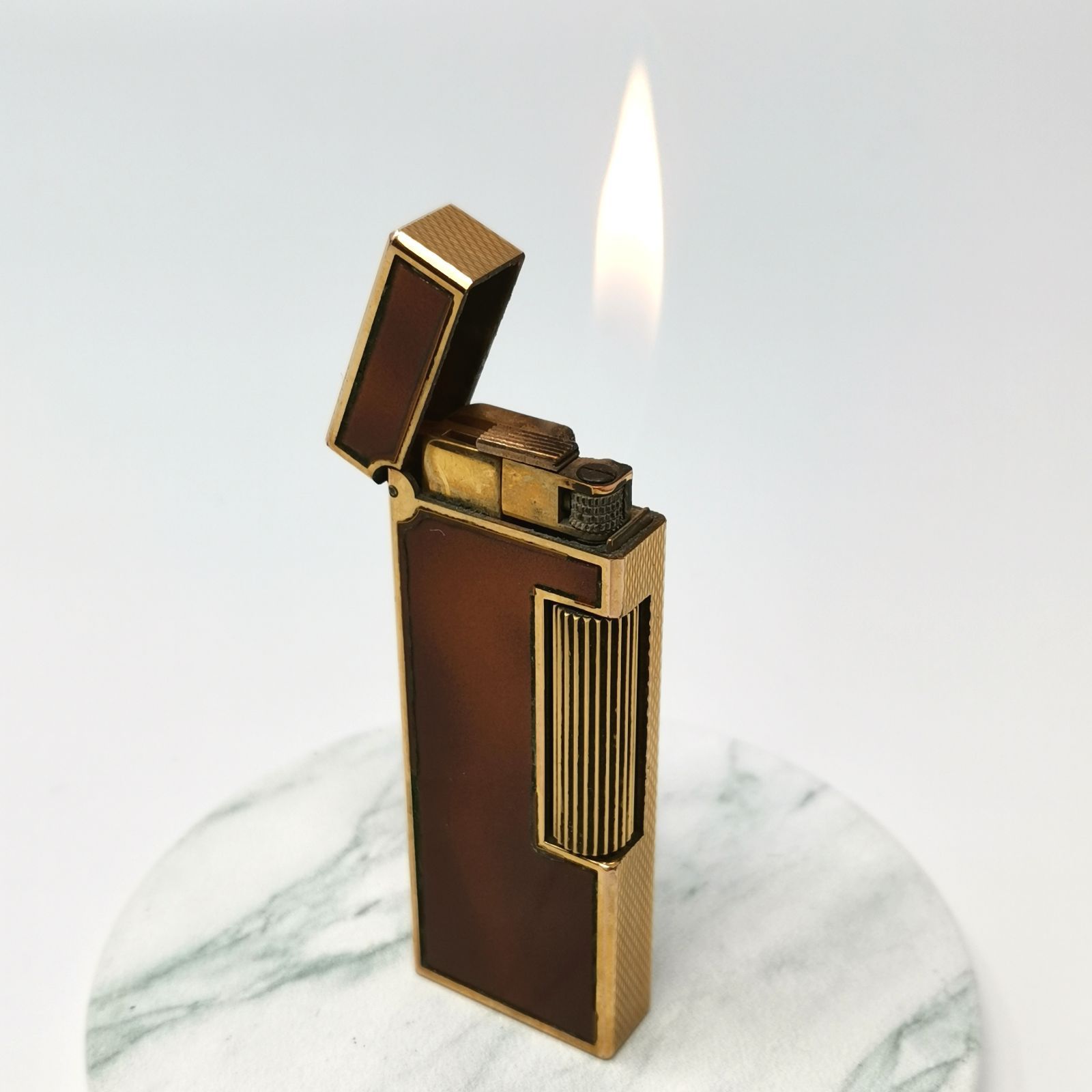 dunhill ダンヒル ローラー式 ガスライター ワインレッド 漆
