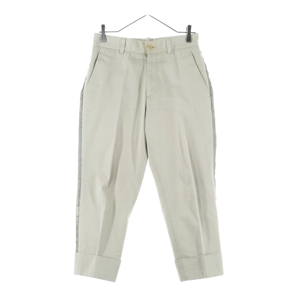 Dior HOMME ディオールオム 19SS メッシュ サイドライン ターンアップヘム チノパンツ ベージュ 923C117A4120