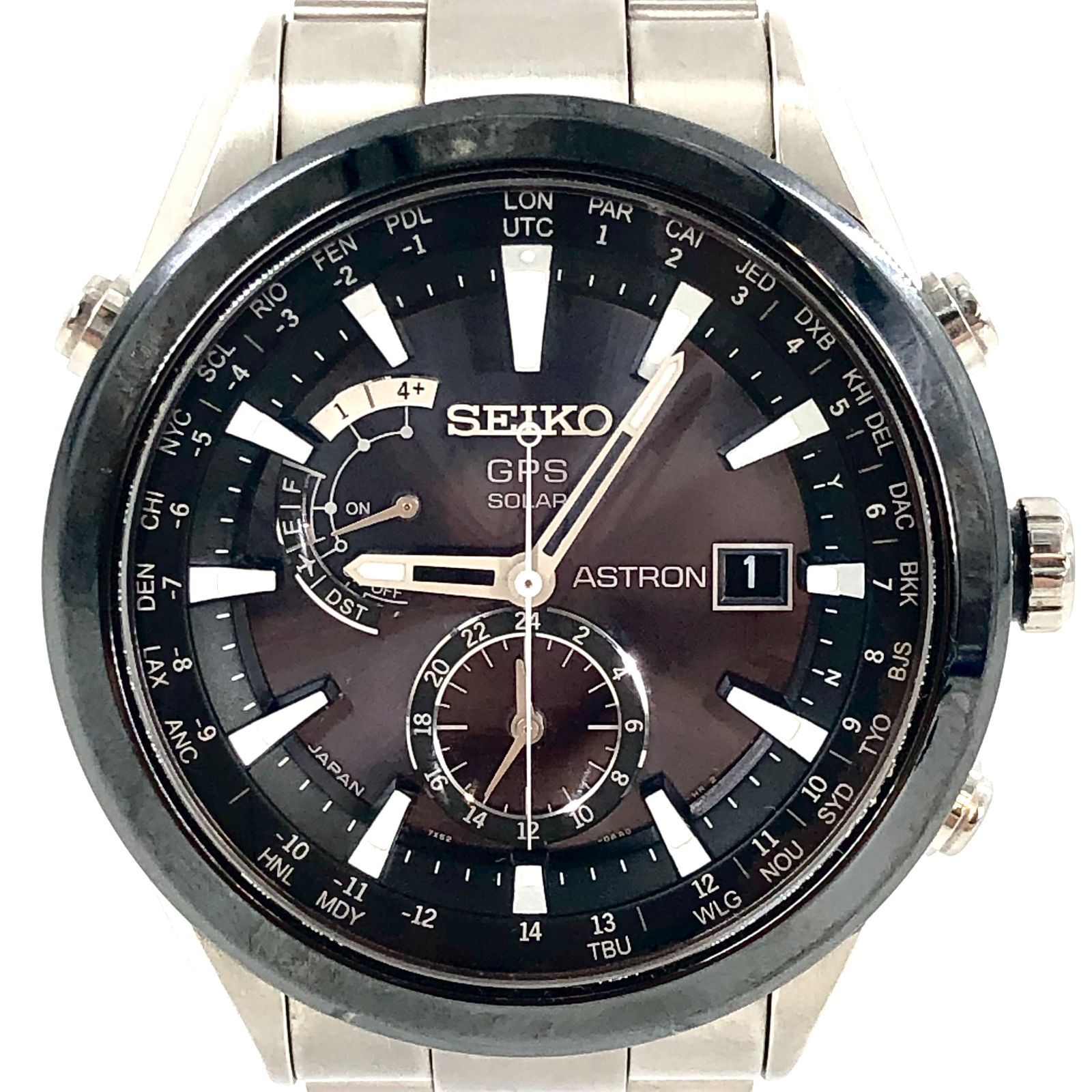 SEIKO GPS Astron 時計 ブラック/ローズゴールド 7X52 SEIKO GPS Astron 時計 ブラック/ローズゴールド 7X52