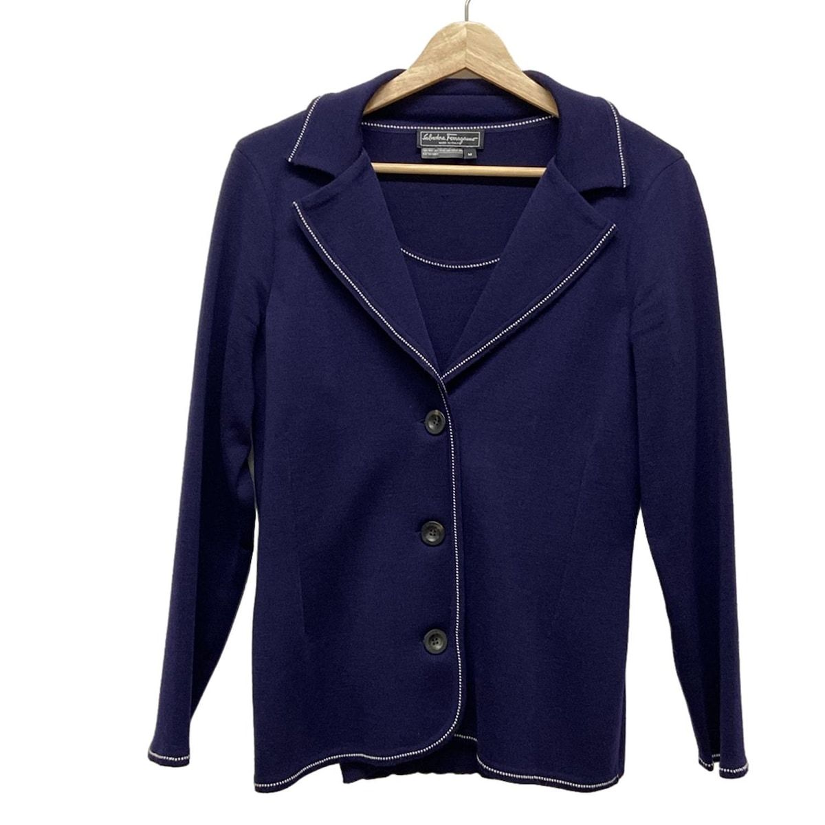 FERRAGAMO SalvatoreFerragamo サルバトーレフェラガモ アンサンブル サイズM レディース - ネイビー