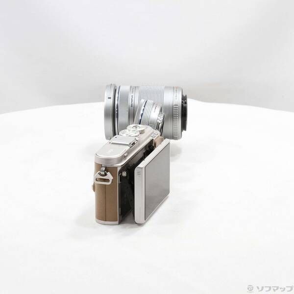 〔 品〕 PEN E PL 9 EZダブルズームキット ブラウン 262