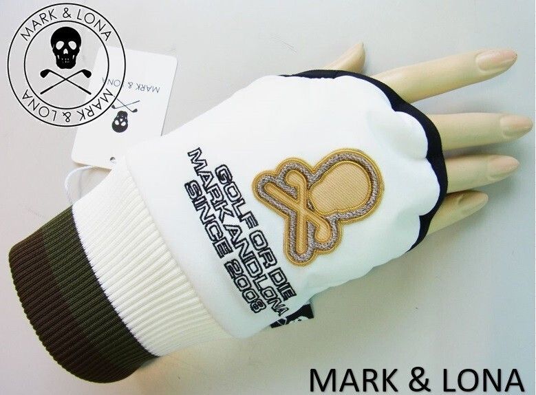正規品 MARK-LONA マーク＆ロナ Ever Polatec Guard Gloves スカルロゴ手甲グローブ右手 MLS-4C-SG05 ホワイト白 本物保証 男女兼用