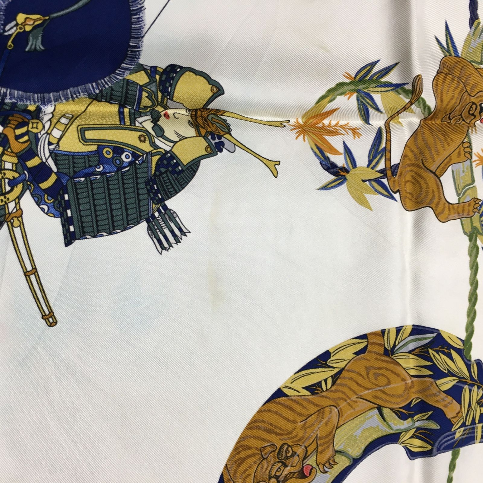 2507-7｜エルメス カレ 90 スカーフ シルク ブルー タグあり - メルカリ