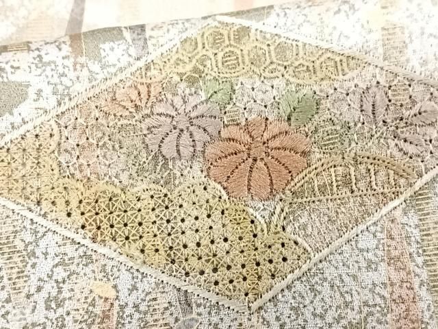花美人着物□極上 中国三大刺繍 スワトウ刺繍 汕頭刺繍 相良刺繍 翠