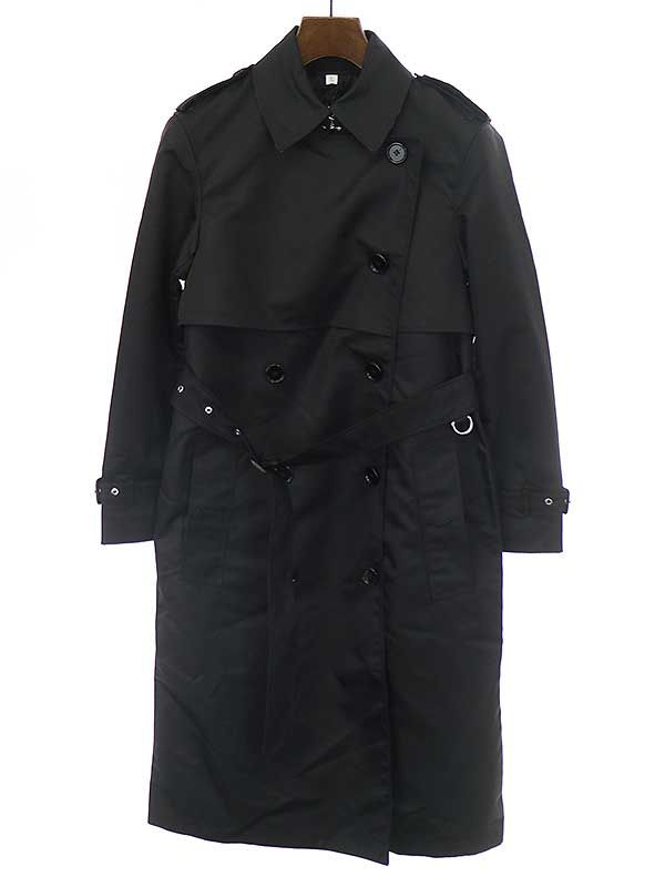 バーバリーコート　黒36号 BURBERRY バーバリー ナイロンツイルトレンチコート ブラック 36
