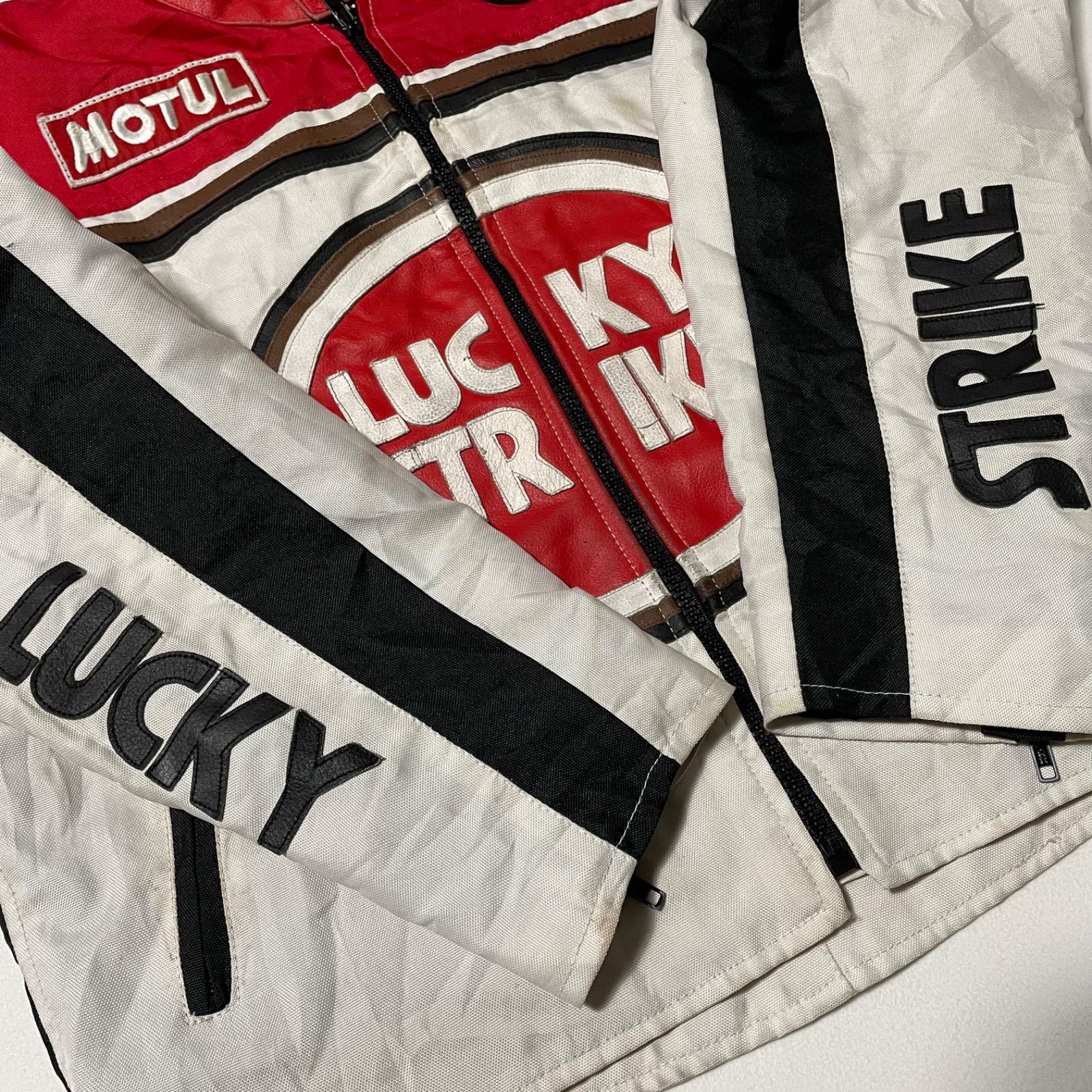 90's LUCKY STRIKE レザー レーシングジャケット - メルカリ 90's LUCKY STRIKE レザー レーシングジャケット - メルカリ