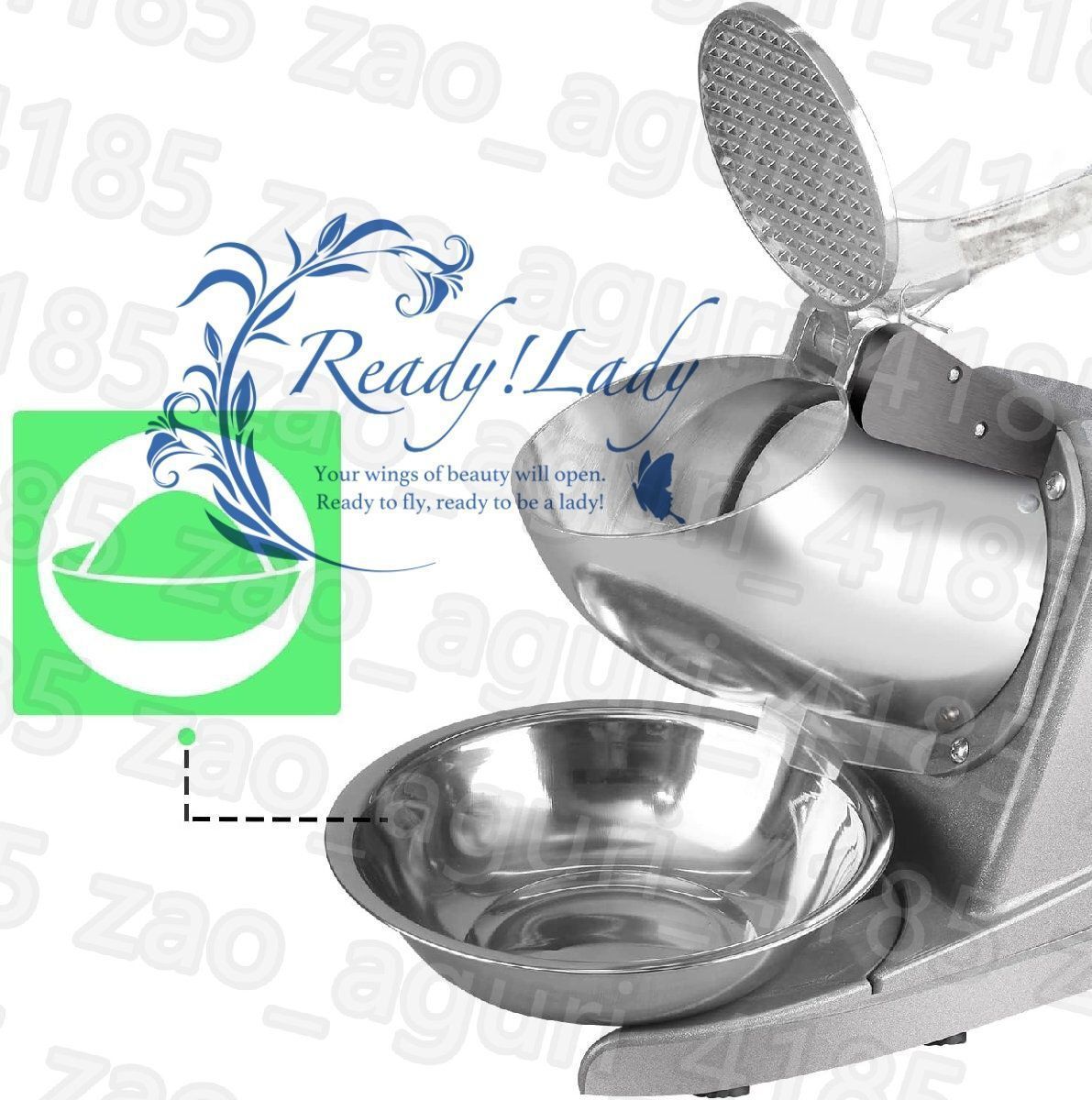 電気砕氷機 業務用 電動かき氷機 電動アイスクラッシャー カバーとボウル付