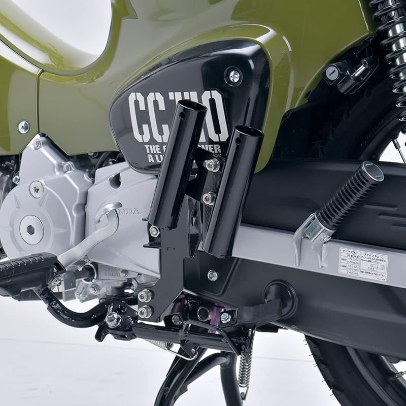 海外ファッション通販。 ディーアールシー DRC クロスカブ50 18-24 クロスカブ110 JA45 60 13-24 スーパーカブ50 110 18-24 フィッシングロッドホルダー 2本まで収納 竿グリップ径30mmまで対応 D6568 1