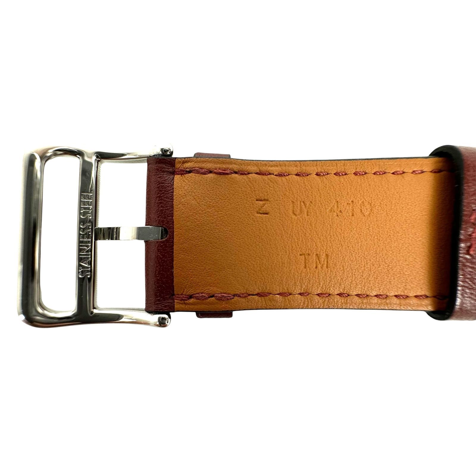  HERMES エルメス アップルウォッチベルト ルージュ Z刻印 -A 9304 レザーベルト 時計