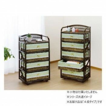 Romantic Rattan 籐ランドリー 4段 E 360 B