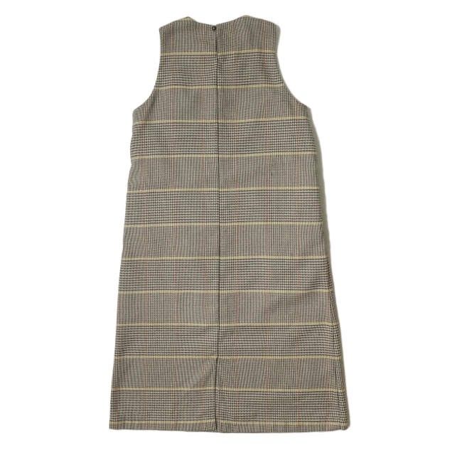 BEAMS BOY 22AW ポリエステルチェックノースリーブワンピース