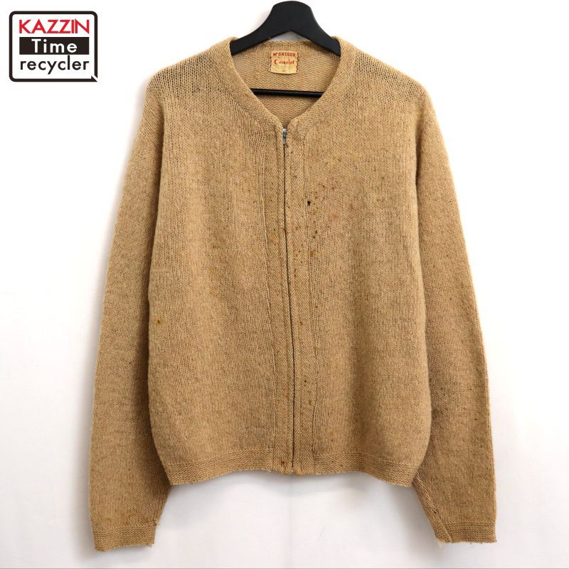 60s USA製 vintage McGregor エルボーパッチ ラムウール ニット
