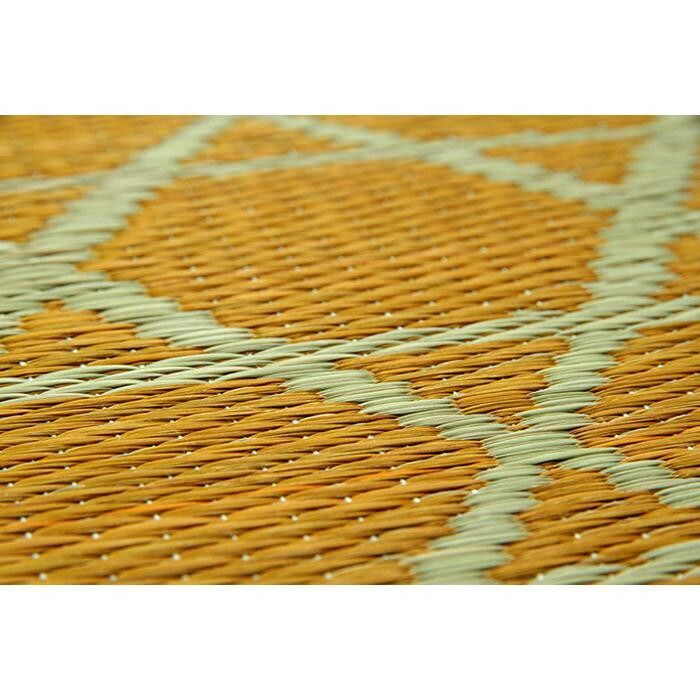 い草キッチンマット 和モダン 60×240cm イエロー 8243650