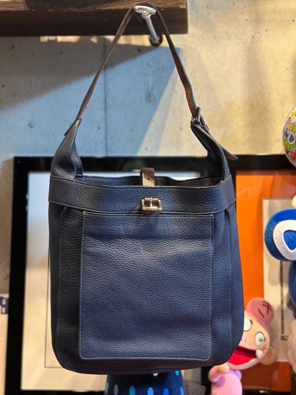 HERMES エルメス マルワリPM レザー ブルー N刻印 ショルダーバッグ LVU25010898