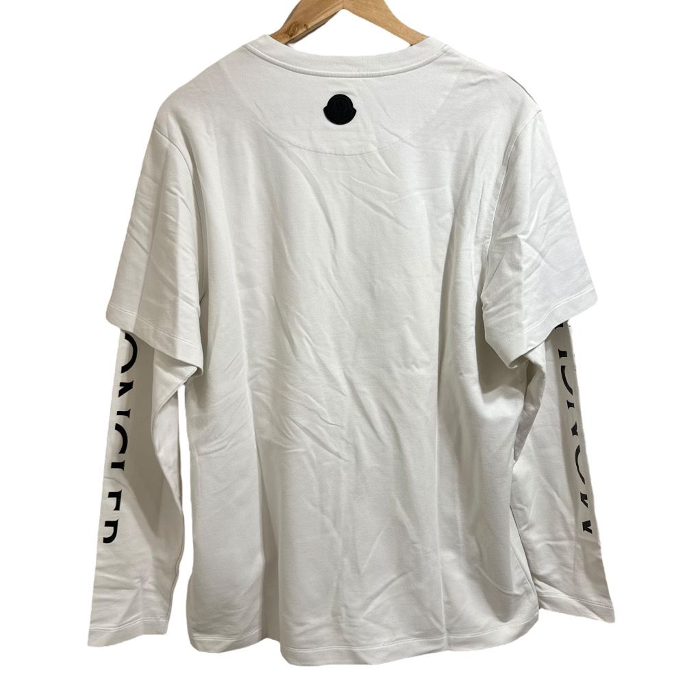 MONCLER フェイクレイヤード 長袖 Tシャツ 美品 22AW MONCLER モンクレール 長袖 フェイクレイヤード ルーズ