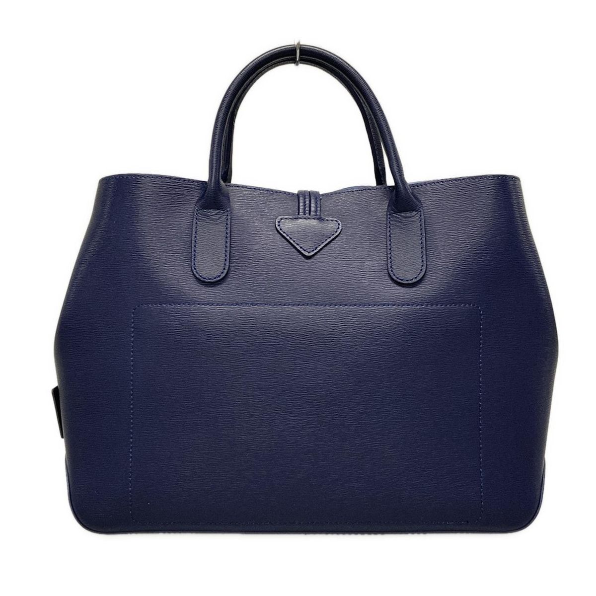 【週末セール】【美品】LONGCHAMP ロゾ ネイビー レザー バッグ LONGCHAMP(ロンシャン) トートバッグ ロゾ ネイビー レザー