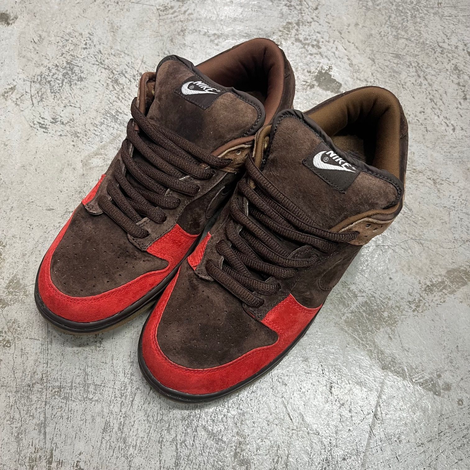 NIKE SB Dunk Low Bison 304292-226 つま赤 ダンク スニーカー 