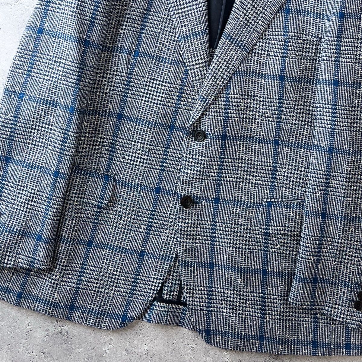 最高級 Aquascutum アクアスキュータム リネン混 2B シングル 