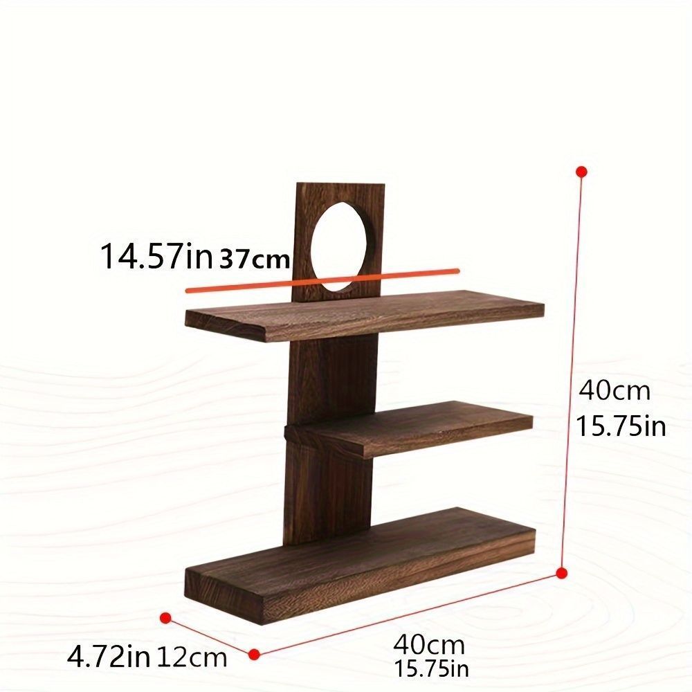 置物 インテリア シェルフ ブラウン 壁掛け 木製 ディスプレイラック