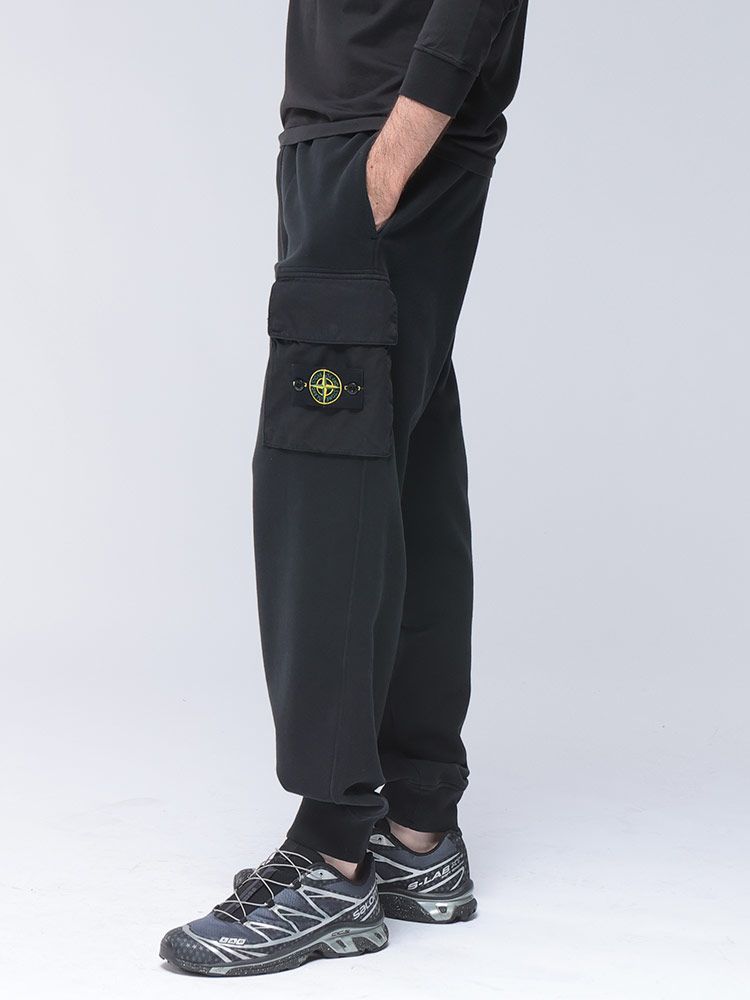 STONE ISLAND (ストーンアイランド) ロゴ スウェット カーゴパンツ