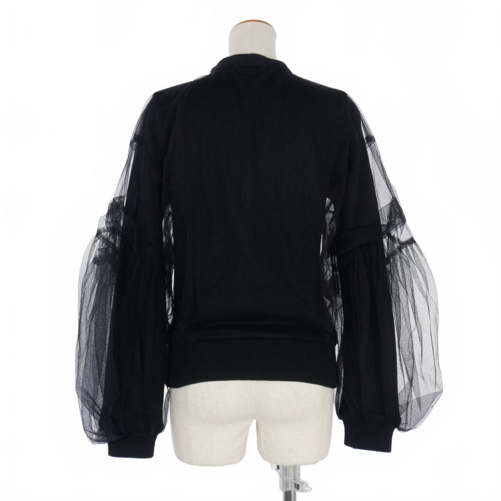 チカキサダ Chika Kisada チュール ニット カーディガン 長袖 1 ブラック 黒 CK-24234 レディース チカキサダ Chika Kisada チュール ニット カーディガン 長袖 1
