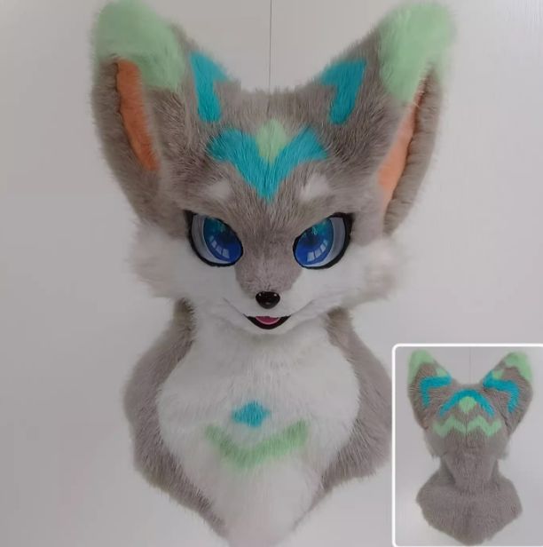 着ぐるみヘッド 犬 短毛タイプ NO.29 最 猫 全頭ヘッド ケモノ マスク ファースーツ ぬいぐるみ コスプレ コスチューム kigurumi