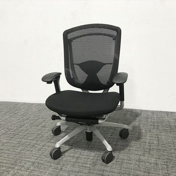 コンテッサ ランバーサポート付 オフィスチェア オカムラ ブラック