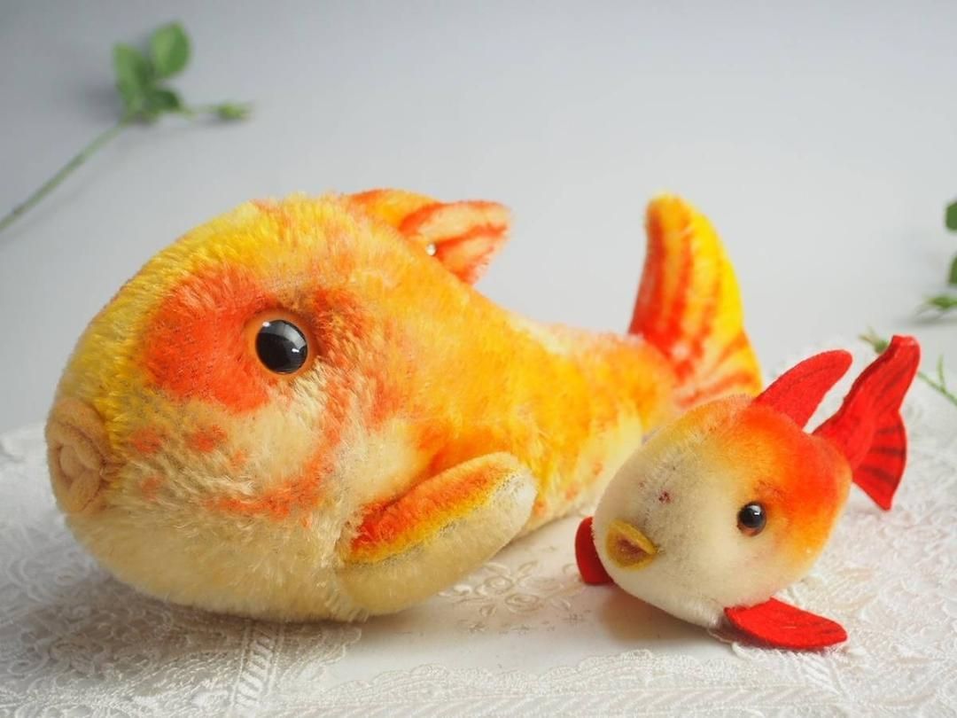 送料無料☆シュタイフ☆Flossy Fish 2体セット☆赤い魚のフロッシー