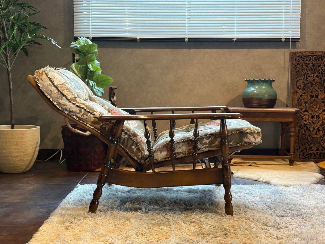 ①カリモク karimoku リクライナー コロニアル RC60 レトロ GG