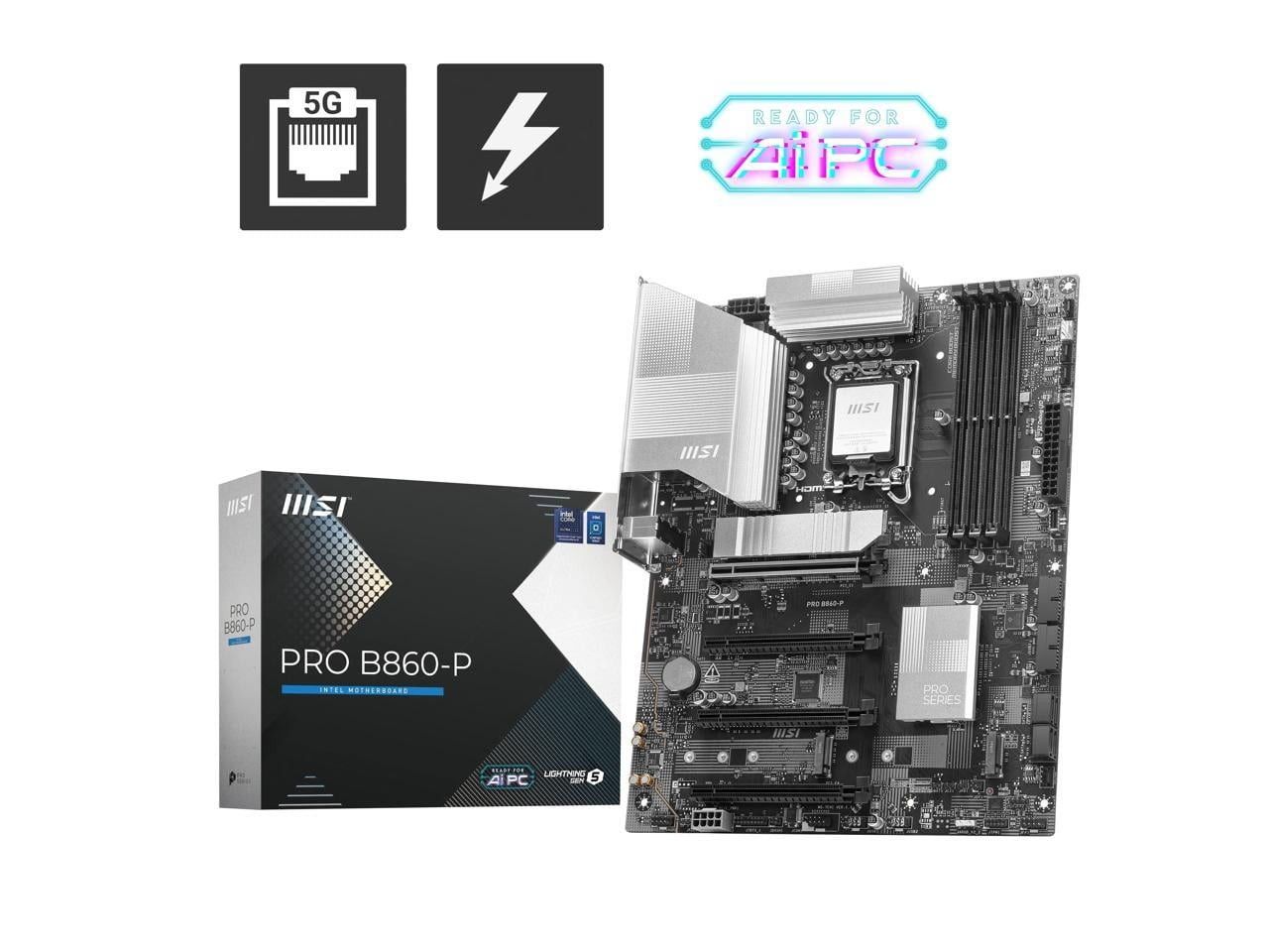 MSI Pro PRO B860-P WIFI ゲーミング デスクトップ マザーボード - Intel B860 チップセット - ソケット