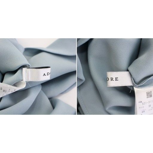 ADORE 38 みずいろ 長袖シャツ アドーア ADORE シャツ ブラウス 長袖 クルーネック ストレッチ