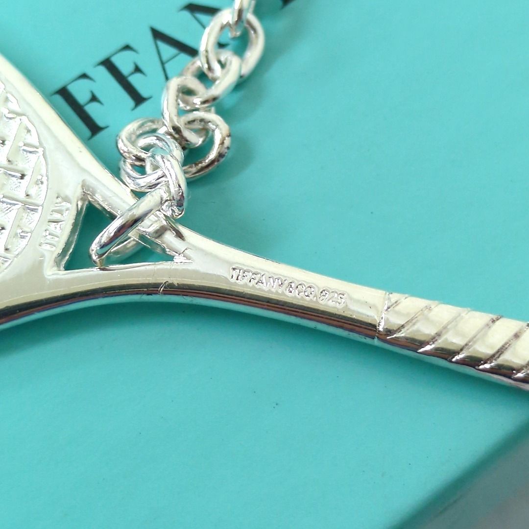 Tiffany ティファニー テニスラケット チャーム キーホルダー