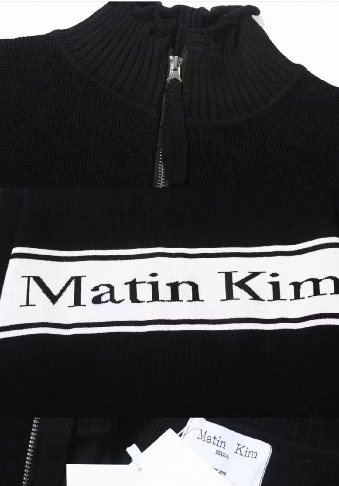 Matin Kim ホワイトニットベスト - メルカリ